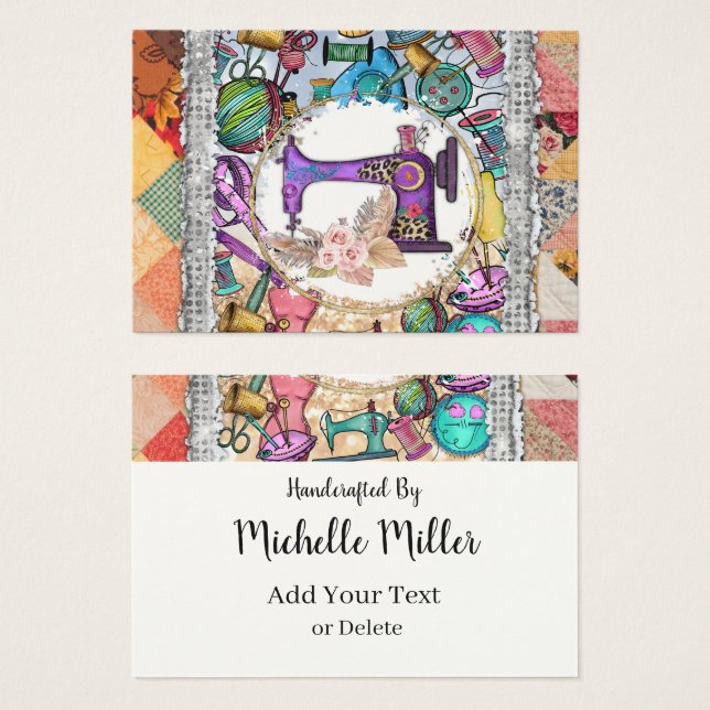 Enclos de cadeau de couture et de quilting (Devant & derrière)
