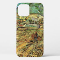 Enclosed Wheat Field w Peasant by Vincent van Gogh