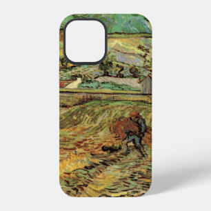 Enclosed Wheat Field w Peasant by Vincent van Gogh iPhone 12 Case