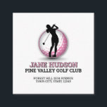 Enclosure Card<br><div class="desc">Minimalist Custom Elegant Women Golfer Monogram Design Return Label,  by Edward Eksi. Easy modification of TEXTS for your needs.</div>