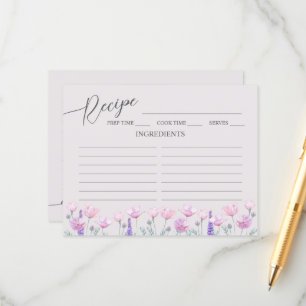 Enclosure Card Bridal Shower Recipe.