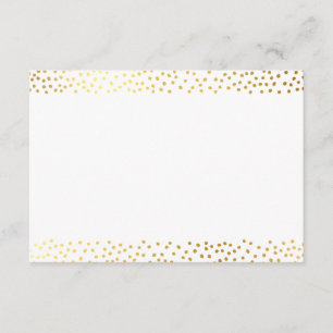 ENCLOSURE CARD chic rustic gold mini confetti