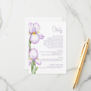 Enclosure Card Details for Wedding. 