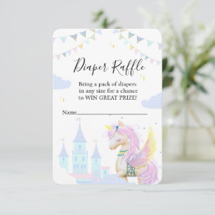 Enclosure Card Diaper Raffle for a baby shower.