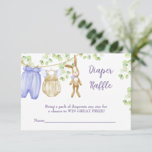 Enclosure Card Diaper Raffle for baby shower
