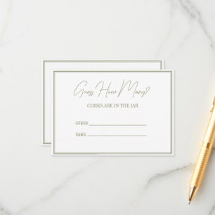 Enclosure Card for Bridal Shower.