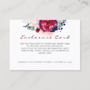 Enclosure Card / Game or Details / Info Card