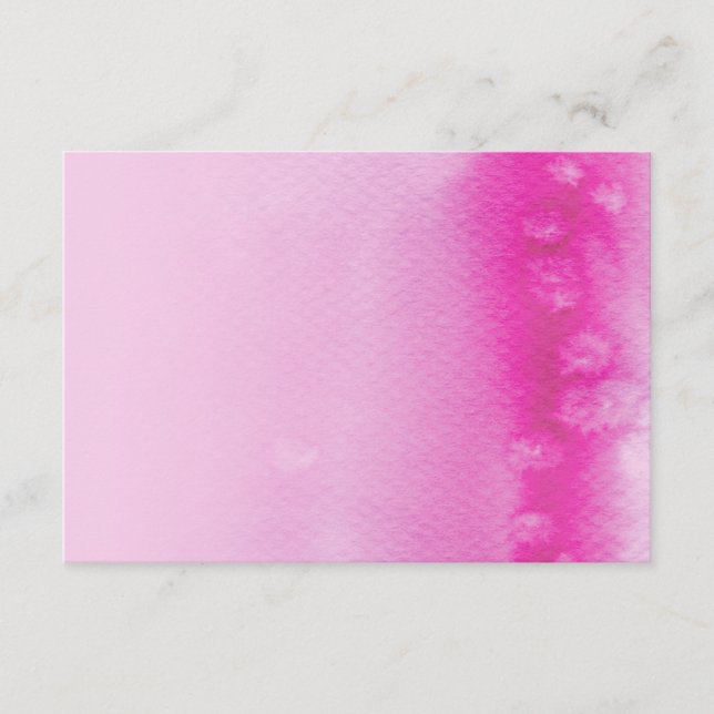 ENCLOSURE CARD :: ombre watercolor fuschia pink (Front)