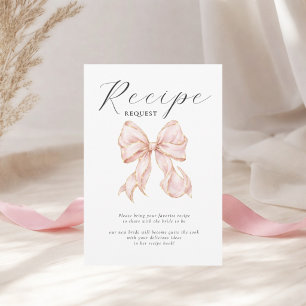 Enclosure Card Pin Bow Bridal Shower Recipe