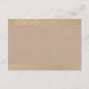 ENCLOSURE CARD rustic gold mini confetti kraft