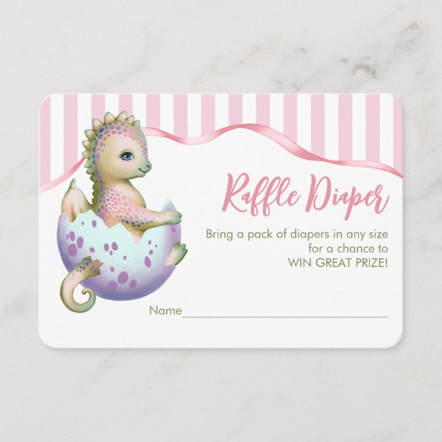 Enclosure Card  with a cute dragon. (Front)