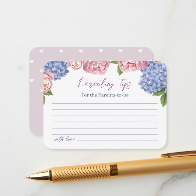 Enclosure Card with tips for parents. (Front/Back In Situ)