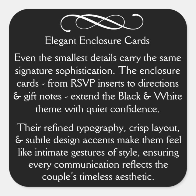 Enclosure Cards Square Sticker (Front)