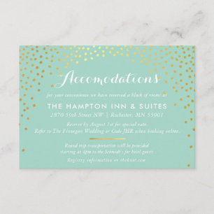 ENCLOSURE chic rustic mini gold confetti mint Card
