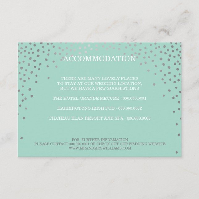ENCLOSURE chic rustic mini silver confetti mint (Front)