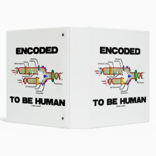 Encoded To Be Human DNA Replication Geek Humour Binder
