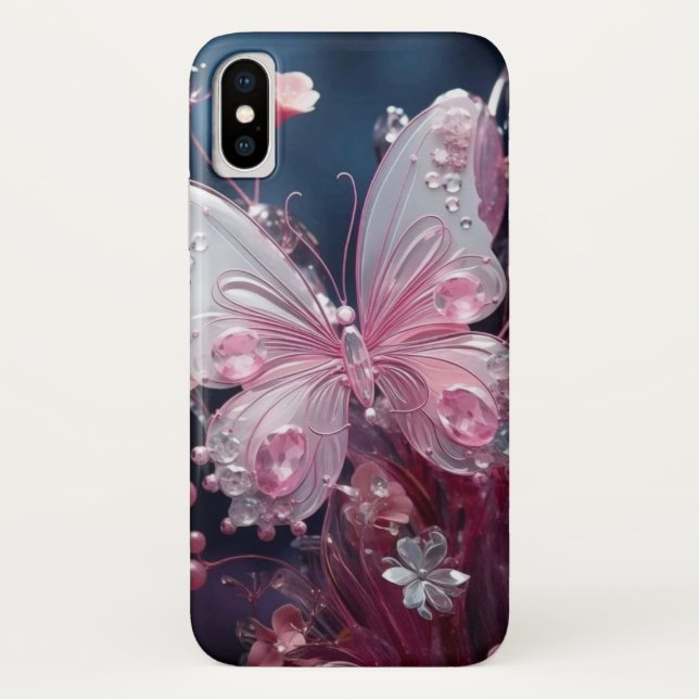 Encombrement et étincelle : coque iphone papillon  (Dos)