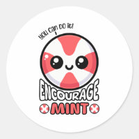 Encourage Mint! Cute Candy Mint Pun Cartoon