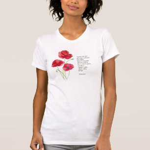 Encourage Scripture Isaiah Poppy Garden Flower T-Shirt