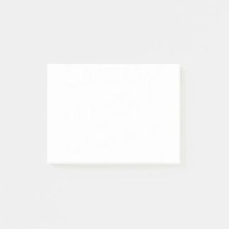 Encourage, white post-it notes