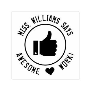 Encouragement Awesome Work Teachers Personalized Self-inking Stamp