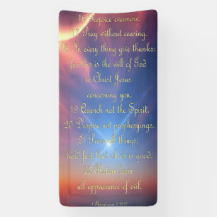 Encouragement Banner - 1 Thessalonians 5:16-22