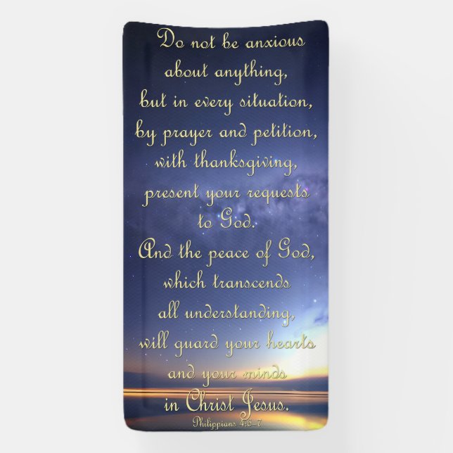 Encouragement Banner - Philippians 4:6–7 (Vertical)