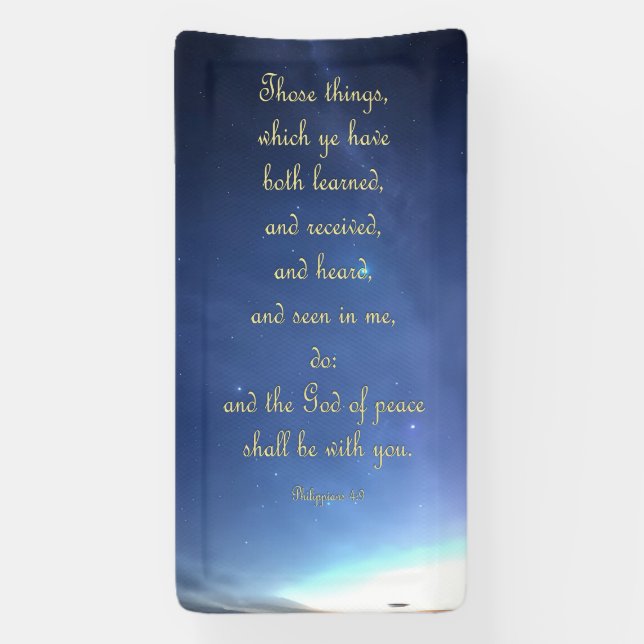 Encouragement Banner - Philippians 4:9 (Vertical)
