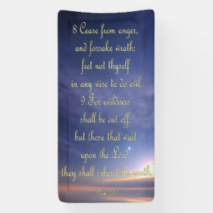 Encouragement Banner - Psalm 37:8-9