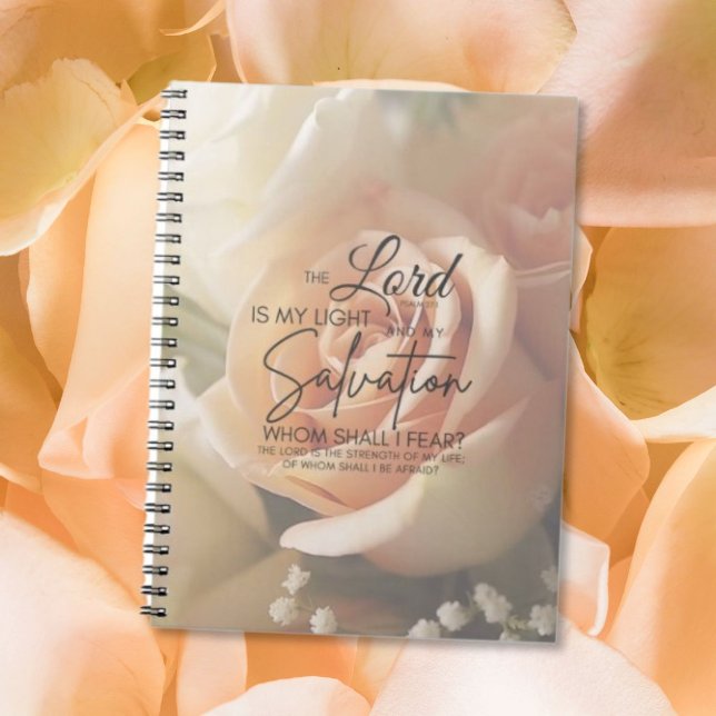 Encouragement Bible Verse Psalm 27:1 Notebook (Creator Uploaded)