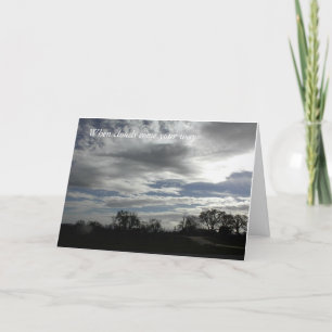 Encouragement Card: Cloudy Sky over oak landscape Card