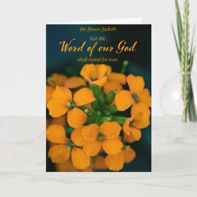 Encouragement Carte de voeux Flower (Devant)
