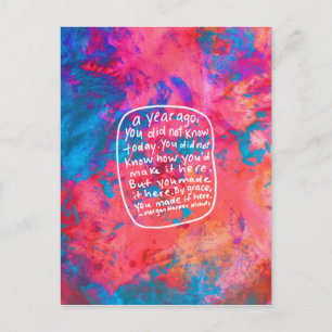 Encouragement citation carte postale art abstrait 