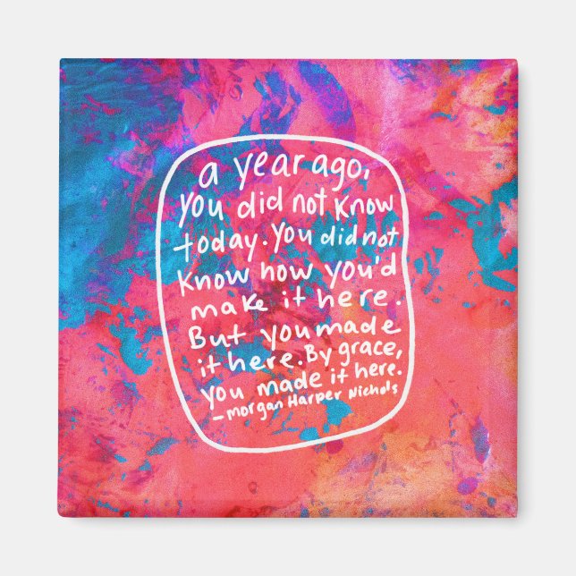 Encouragement de la citation aimant art abstrait (Devant)