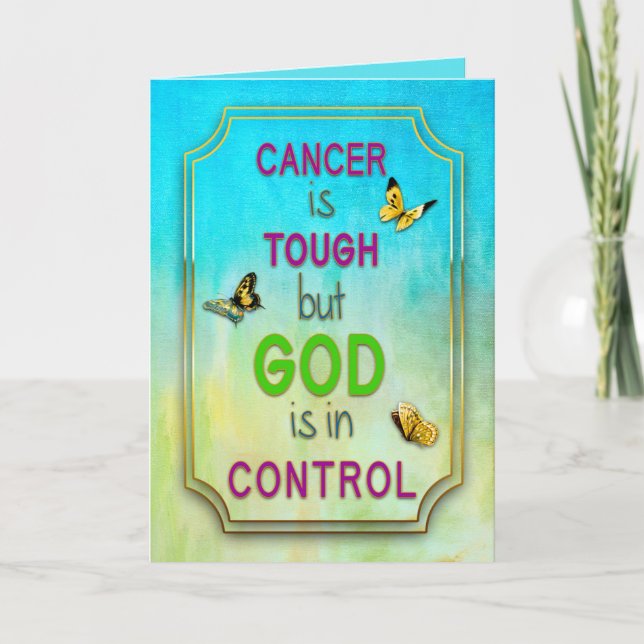 Encouragement for Cancer Patient, God in Control Card (Front)