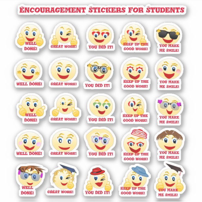 Encouragement For Students Cool Stickers (Front)