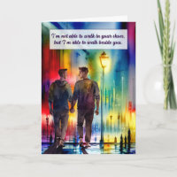Encouragement Gay Men Walk Beside You Rainbow