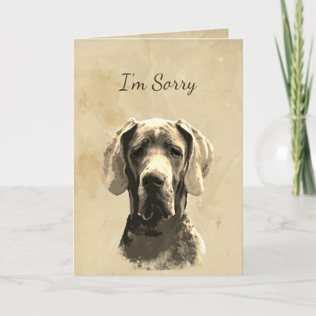 Encouragement Get Well Great Dane Sending Love Card (Front)