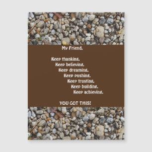 Encouragement Homme Carte de voeux magnétique