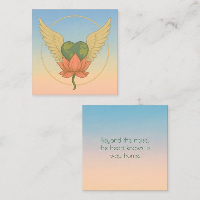 Encouragement : Le coeur connaît la carte à note p (Devant / Derrière)