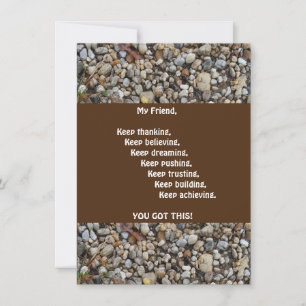 Encouragement Man Flat Greeting Card