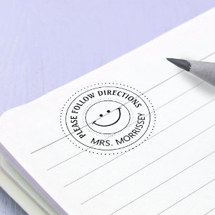 Encouragement Please Follow Directions Teachers Self-inking Stamp