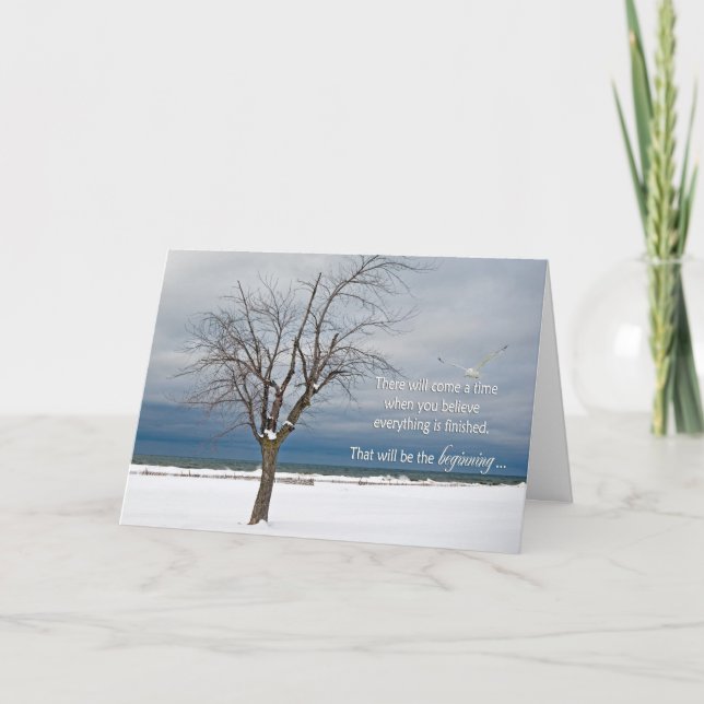 Encouragement quote with tree card (Front)