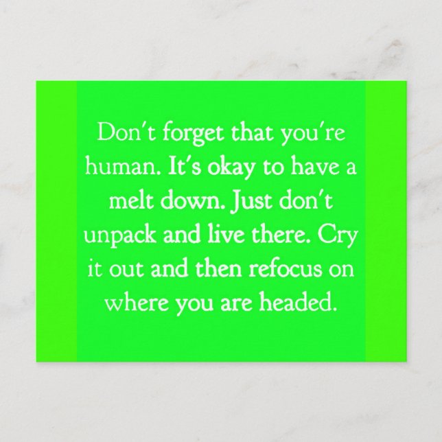 ENCOURAGEMENT QUOTES ADVICE MOTIVATIONAL CHOICES D POSTCARD (Front)