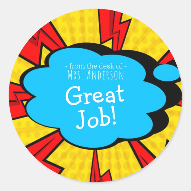 Encouragement Sticker Enseignants Nom (Devant)