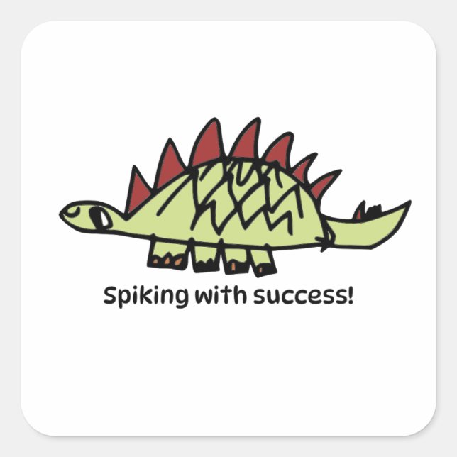 Encouragement Sticker for Kids - Stegosaurus (Devant)