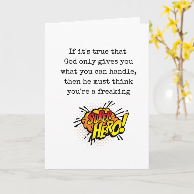 Encouragement & Support Card (Yellow Flower)