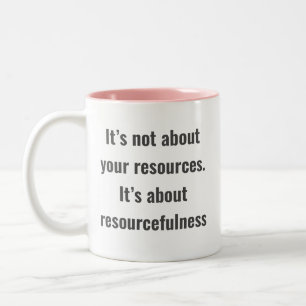 Encouragement words  with simple text on  Two-Tone coffee mug