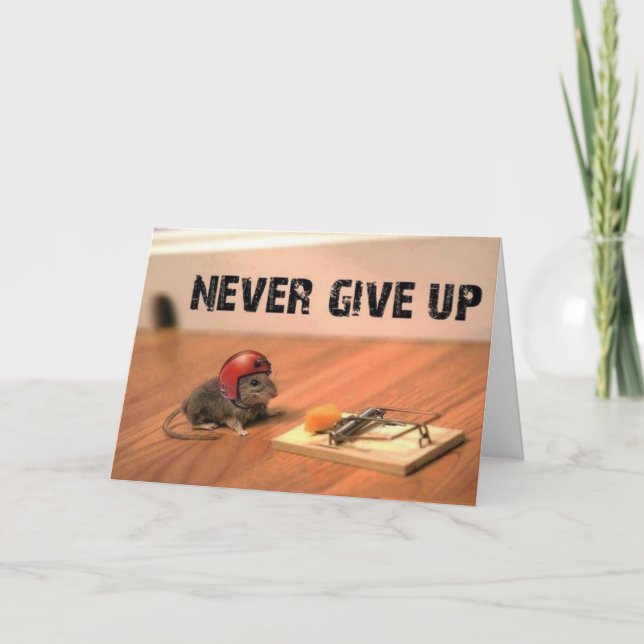 Encourager n'abandonnent jamais la carte (Devant)