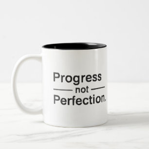 Encourager "Progrès sur la perfection" Mug cadeau